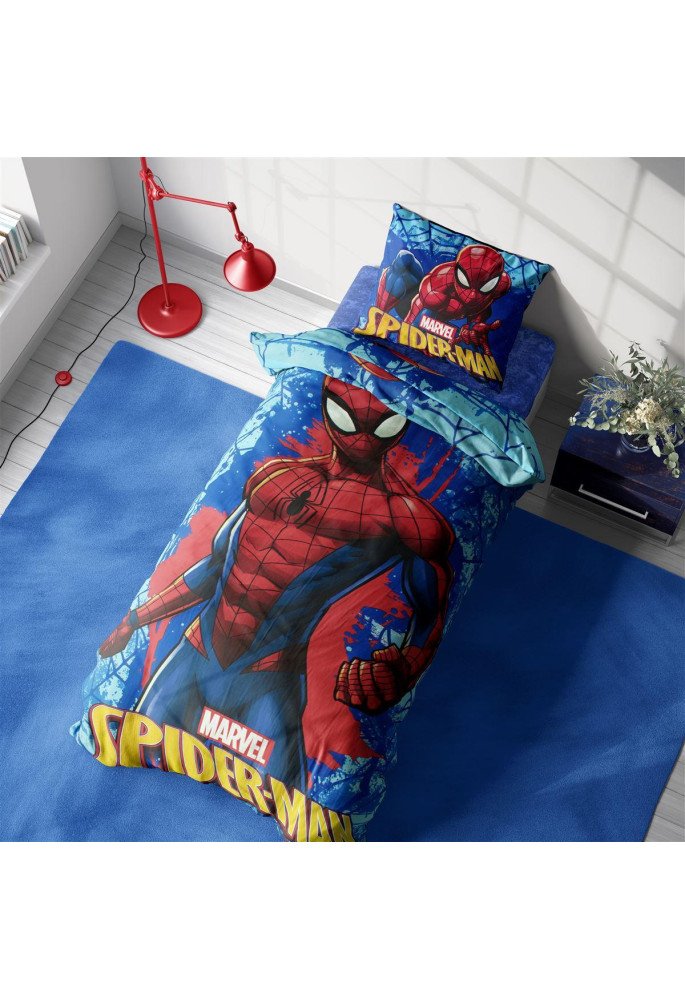 Σεντόνια Σετ 2 τεμ Marvel Spider-Man 712 160X240 Electric Blue 100% Cotton