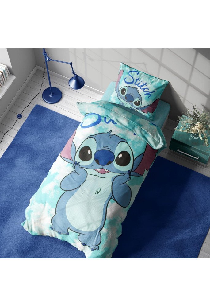 Παπλωματοθήκη Σετ 2 τεμ Disney Home Stitch 820 160X240 Turquoise 100% Cotton