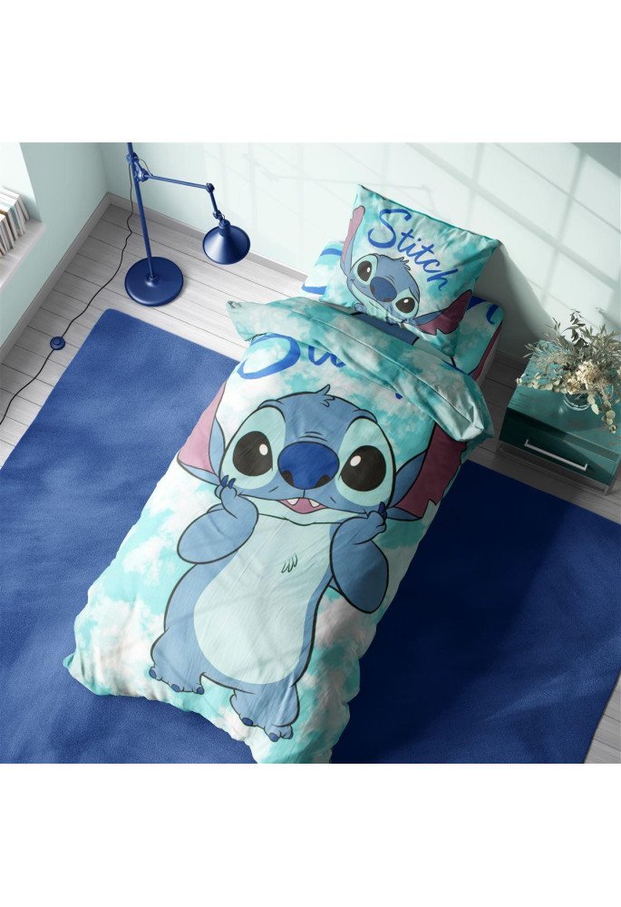 Σεντόνια Σετ 4 τεμ Disney Home Stitch 824 160X240 Turquoise 100% Cotton