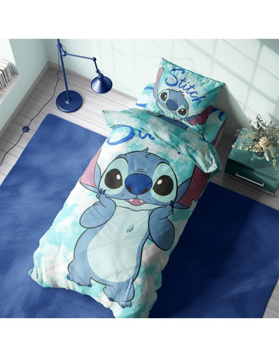 Σεντόνια Σετ 4 τεμ Disney Home Stitch 824 160X240 Turquoise 100% Cotton