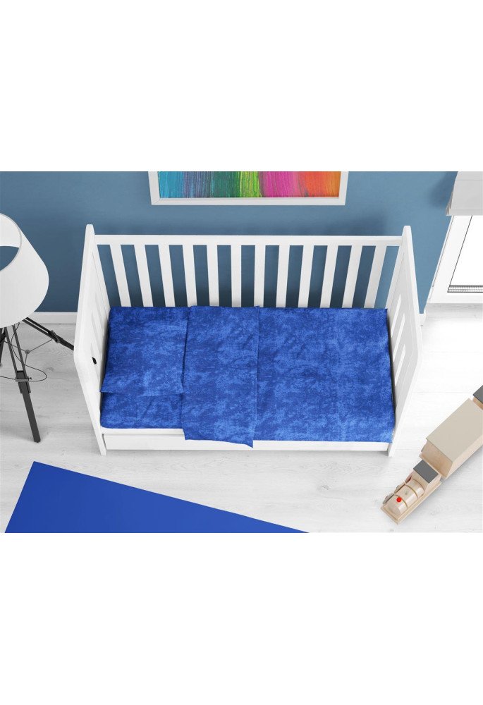 Κατωσέντονο με Λάστιχο bebe Premium Shadow 631 0,70X1,40X0,15 Electric Blue 100% Cotton