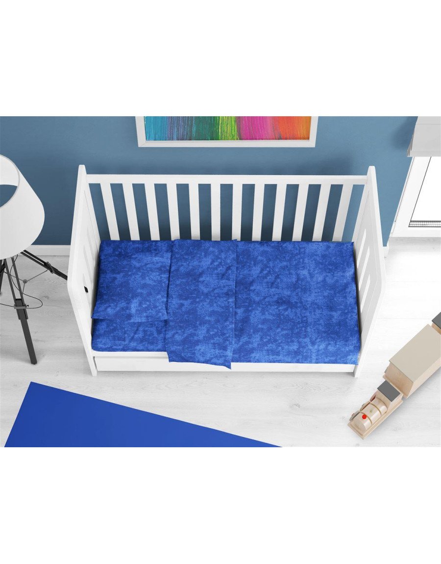 Κατωσέντονο με Λάστιχο bebe Premium Shadow 631 0,70X1,40X0,15 Electric Blue 100% Cotton