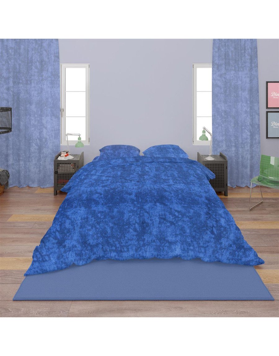 Σεντόνια Σετ 2 τεμ Premium Shadow 631 160X240 Electric Blue 100% Cotton