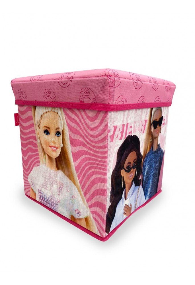 Κουτί-Σκαμπό Mattel Barbie 15 30X30X30 Pink 100% Polyester Κουτί-Σκαμπό Mattel Barbie 15 30X30X30 Pink 100% Polyester