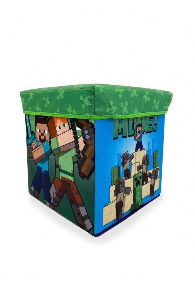 Κουτί-Σκαμπό Mojang Minecraft 28 30X30X30 Green 100% Polyester Κουτί-Σκαμπό Mojang Minecraft 28 30X30X30 Green 100% Polyester