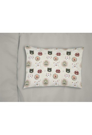 Μαξιλαροθήκη Εμπριμέ bebe Big Cats 27 35X45 Light Olive 100% Cotton Μαξιλαροθήκη Εμπριμέ bebe Big Cats 27 35X45 Light Olive 100% Cotton