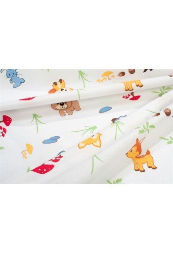 Πάνα Χασέ bebe Forest Animals 570 80X80 White-Sky Blue 100% Cotton Πάνα Χασέ bebe Forest Animals 570 80X80 White-Sky Blue 100% Cotton