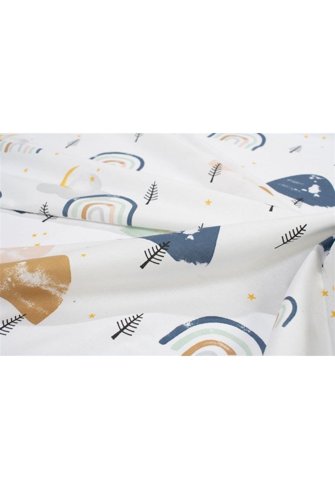 Πάνα Χασέ bebe Rainbow 574 80X80 White-Blue 100% Cotton Πάνα Χασέ bebe Rainbow 574 80X80 White-Blue 100% Cotton