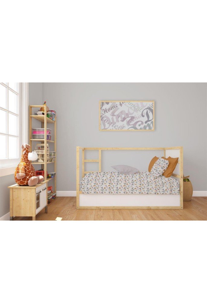 Κατωσέντονο Με Λάστιχο bebe Fox 527 0,70X1,40X0,15 Grey 100% Cotton Κατωσέντονο Με Λάστιχο bebe Fox 527 0,70X1,40X0,15 Grey 100% Cotton