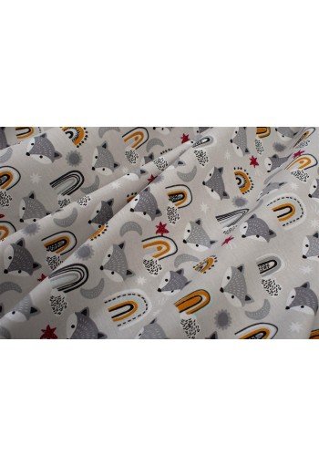 Πάνα Χασέ bebe Fox 527 80X80 Grey 100% Cotton Πάνα Χασέ bebe Fox 527 80X80 Grey 100% Cotton