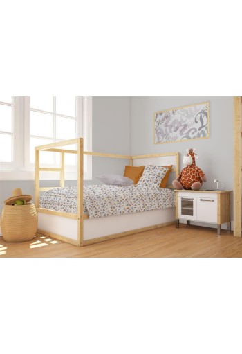 Πάπλωμα Εμπριμέ bebe Fox 527 120X160 Grey 100% Cotton Πάπλωμα Εμπριμέ bebe Fox 527 120X160 Grey 100% Cotton