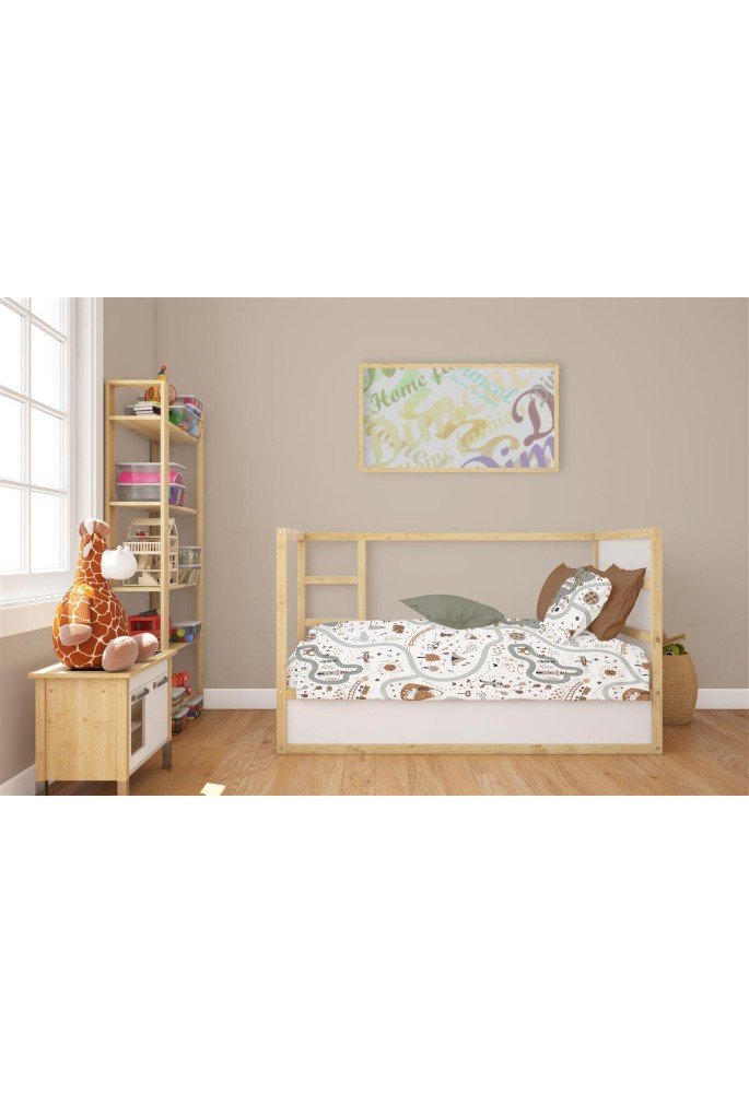 Κατωσέντονο Με Λάστιχο bebe Countryside 580 0,70X1,40X0,15 White-Mint 100% Cotton Κατωσέντονο Με Λάστιχο bebe Countryside 580 0,70X1,40X0,15 White-Mint 100% Cotton