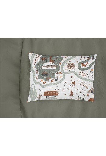 Μαξιλαροθήκη Εμπριμέ bebe Countryside 580 35X45 White-Mint 100% Cotton