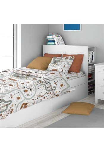 Σεντόνια Εμπριμέ Σετ 2 τεμ kids Countryside 580 160X240 White-Mint 100% Cotton Σεντόνια Εμπριμέ Σετ 2 τεμ kids Countryside 580 160X240 White-Mint 100% Cotton