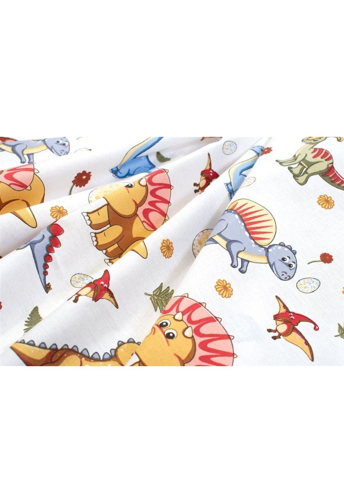 Πάνα Χασέ bebe Dinosaur 519 80X80 White-Blue 100% Cotton Πάνα Χασέ bebe Dinosaur 519 80X80 White-Blue 100% Cotton