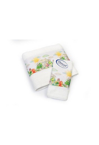 Πετσέτα Σετ 2 τεμ Με Ψηφιακή Εκτύπωση bebe Dinosaurs 311 30X50,70X140 White 100% Cotton Πετσέτα Σετ 2 τεμ Με Ψηφιακή Εκτύπωση bebe Dinosaurs 311 30X50,70X140 White 100% Cotton