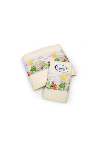 Πετσέτα Σετ 2 τεμ Με Ψηφιακή Εκτύπωση bebe Dinosaurs 312 30X50,70X140 Ecru 100% Cotton Πετσέτα Σετ 2 τεμ Με Ψηφιακή Εκτύπωση bebe Dinosaurs 312 30X50,70X140 Ecru 100% Cotton