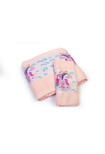 Πετσέτα Σετ 2 τεμ Με Ψηφιακή Εκτύπωση bebe Magic Unicorn 315 30X50,70X140 Pink 100% Cotton Πετσέτα Σετ 2 τεμ Με Ψηφιακή Εκτύπωση bebe Magic Unicorn 315 30X50,70X140 Pink 100% Cotton