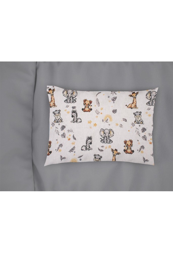 Μαξιλαροθήκη Εμπριμέ kids Savanna 36 50X70 White-Grey 100% Cotton Flannel Μαξιλαροθήκη Εμπριμέ kids Savanna 36 50X70 White-Grey 100% Cotton Flannel