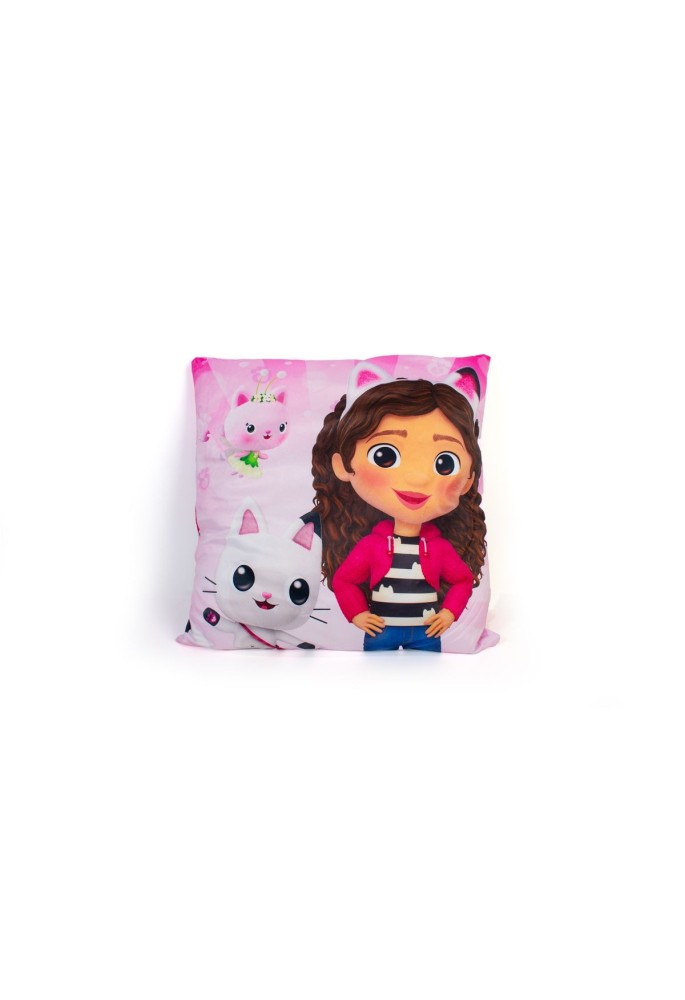 Βελούδινο Μαξιλάρι DreamWorks Gabby's Dollhouse 03 38X38 Pink 100% Velboa Βελούδινο Μαξιλάρι DreamWorks Gabby's Dollhouse 03 38X38 Pink 100% Velboa
