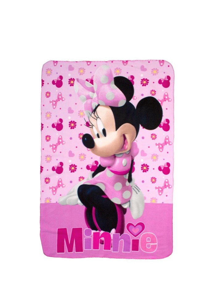 Κουβέρτα Fleece Disney Home Minnie 37 100X140 Pink 100% Polyester