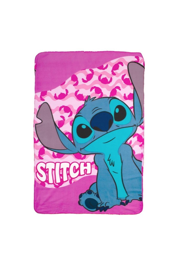 Κουβέρτα Fleece Disney Home Stitch 28 100X140 Pink 100% Polyester Κουβέρτα Fleece Disney Home Stitch 28 100X140 Pink 100% Polyester