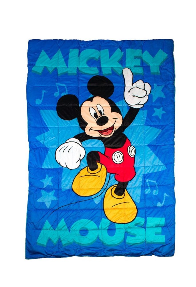 Κουβερτοπάπλωμα Flannel-Sherpa Disney Home Mickey 16 160X250 Blue 100% Polyester Κουβερτοπάπλωμα Flannel-Sherpa Disney Home Mickey 16 160X250 Blue 100% Polyester