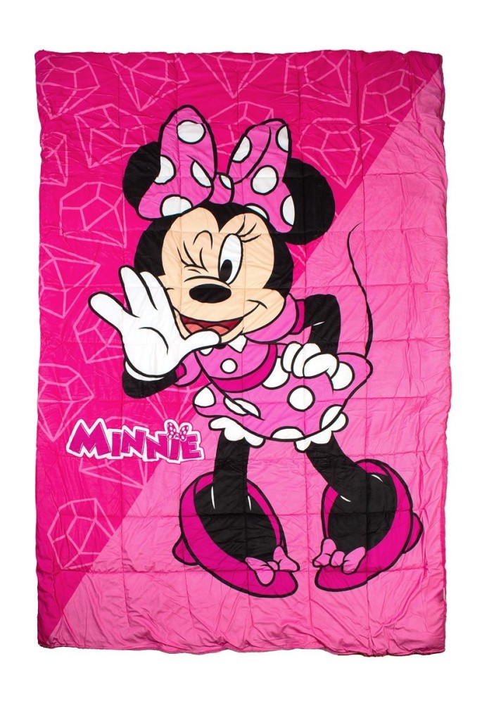 Κουβερτοπάπλωμα Flannel-Sherpa Disney Home Minnie 15 160X250 Fuchsia-Pink 100% Polyester