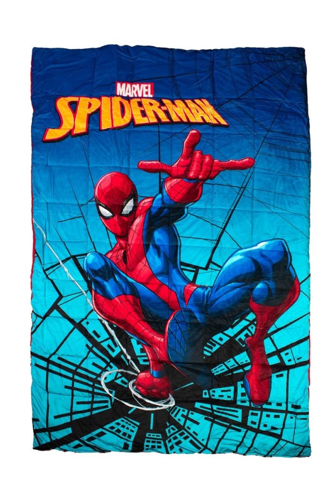Κουβερτοπάπλωμα Flannel-Sherpa Marvel Spider-Man 13 160X250 Turquoise-Blue 100% Polyester Κουβερτοπάπλωμα Flannel-Sherpa Marvel Spider-Man 13 160X250 Turquoise-Blue 100% Polyester
