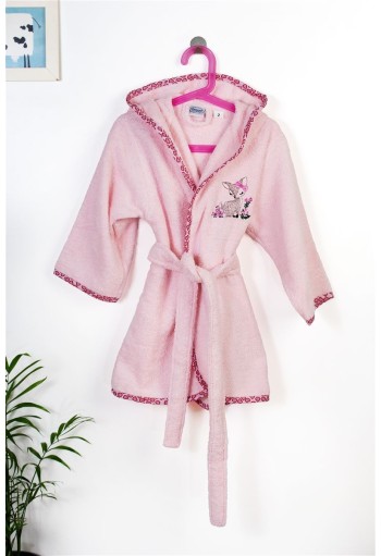 Μπουρνούζι Με Κέντημα kids Deer 196 Size: 02 Pink 100% Cotton Μπουρνούζι Με Κέντημα kids Deer 196 Size: 02 Pink 100% Cotton