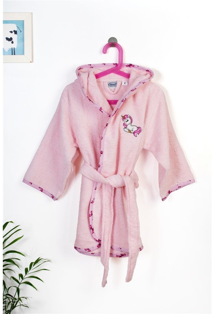 Μπουρνούζι Με Κέντημα kids Unicorn 187 Size: 04 Pink 100% Cotton Μπουρνούζι Με Κέντημα kids Unicorn 187 Size: 04 Pink 100% Cotton