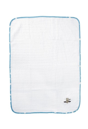 Κουβέρτα Πικέ Με Κέντημα bebe Aviator 184 80X110 White-Sky Blue 100% Cotton Κουβέρτα Πικέ Με Κέντημα bebe Aviator 184 80X110 White-Sky Blue 100% Cotton