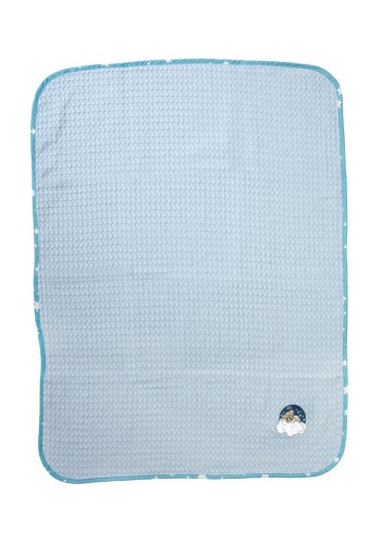 Κουβέρτα Πικέ Με Κέντημα bebe Cloudy Bear 175 100X160 Sky Blue 100% Cotton Κουβέρτα Πικέ Με Κέντημα bebe Cloudy Bear 175 100X160 Sky Blue 100% Cotton