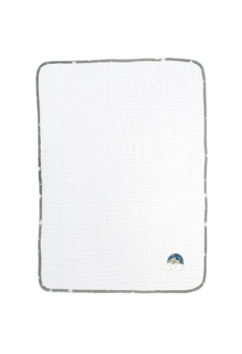 Κουβέρτα Πικέ Με Κέντημα bebe Cloudy Bear 176 80X110 White-Grey 100% Cotton Κουβέρτα Πικέ Με Κέντημα bebe Cloudy Bear 176 80X110 White-Grey 100% Cotton