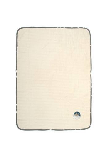 Κουβέρτα Πικέ Με Κέντημα bebe Cloudy Bear 177 80X110 Ecru-Grey 100% Cotton Κουβέρτα Πικέ Με Κέντημα bebe Cloudy Bear 177 80X110 Ecru-Grey 100% Cotton