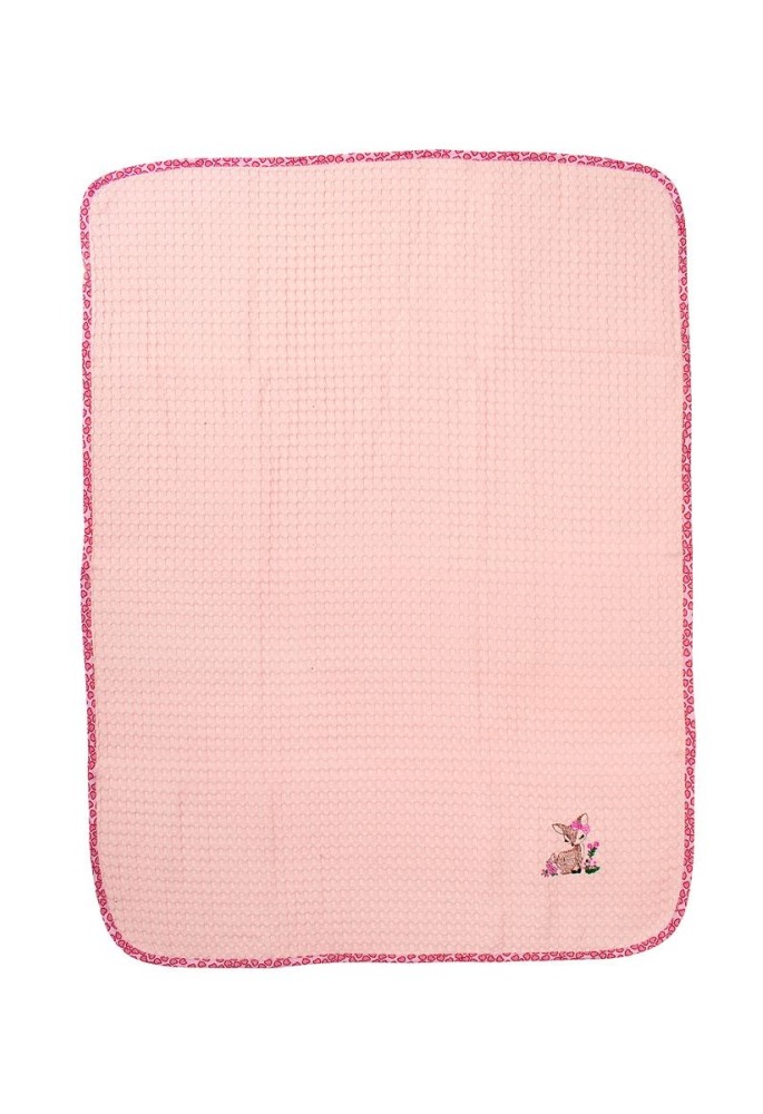 Κουβέρτα Πικέ Με Κέντημα bebe Deer 196 100X160 Pink 100% Cotton Κουβέρτα Πικέ Με Κέντημα bebe Deer 196 100X160 Pink 100% Cotton