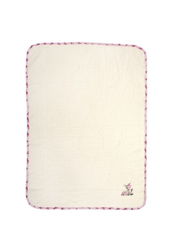 Κουβέρτα Πικέ Με Κέντημα bebe Deer 198 100X160 Ecru-Pink 100% Cotton Κουβέρτα Πικέ Με Κέντημα bebe Deer 198 100X160 Ecru-Pink 100% Cotton