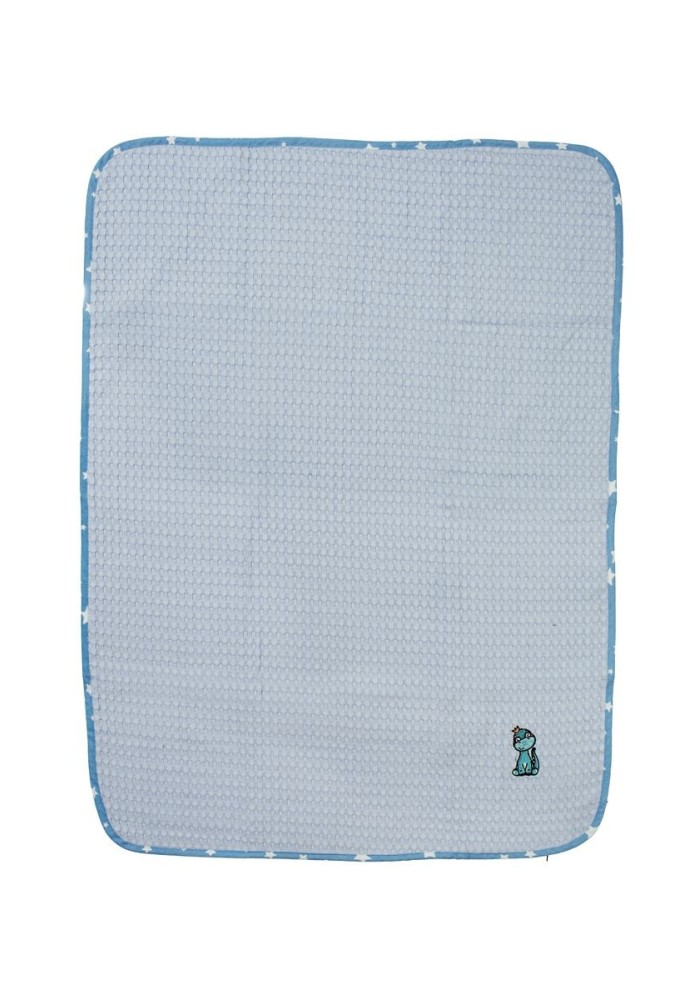 Κουβέρτα Πικέ Με Κέντημα bebe Dinosaur 179 80X110 Sky Blue 100% Cotton Κουβέρτα Πικέ Με Κέντημα bebe Dinosaur 179 80X110 Sky Blue 100% Cotton