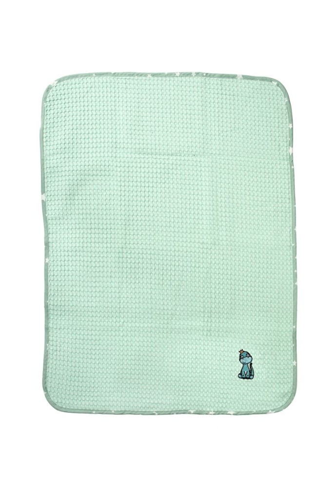 Κουβέρτα Πικέ Με Κέντημα bebe Dinosaur 182 80X110 Mint 100% Cotton Κουβέρτα Πικέ Με Κέντημα bebe Dinosaur 182 80X110 Mint 100% Cotton