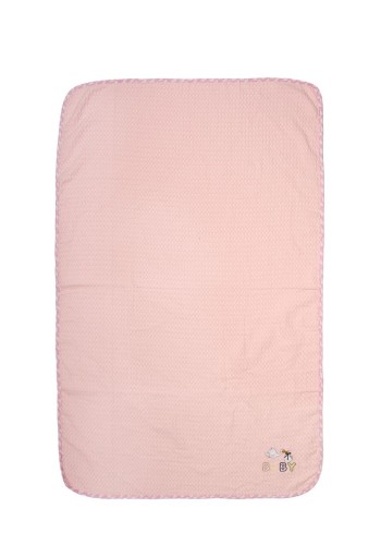 Κουβέρτα Πικέ Με Κέντημα bebe Stork 192 80X110 Pink 100% Cotton Κουβέρτα Πικέ Με Κέντημα bebe Stork 192 80X110 Pink 100% Cotton