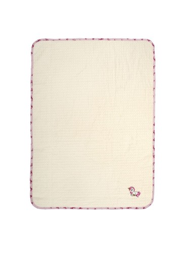 Κουβέρτα Πικέ Με Κέντημα bebe Unicorn 189 80X110 Ecru-Pink 100% Cotton Κουβέρτα Πικέ Με Κέντημα bebe Unicorn 189 80X110 Ecru-Pink 100% Cotton