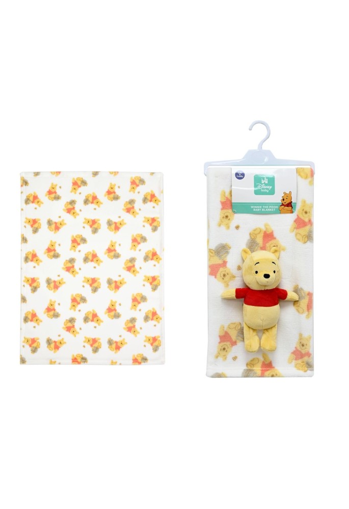 Λούτρινο Disney Home Σετ 2 Τεμ. bebe Winnie 32 Ύψος 25 cm & Κουβέρτα Coral Fleece 75X100 cm White-Yellow 100% Polyester Λούτρινο Disney Home Σετ 2 Τεμ. bebe Winnie 32 Ύψος 25 cm & Κουβέρτα Coral Fleece 75X100 cm White-Yellow 100% Polyester