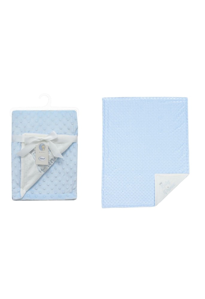 Κουβέρτα Minky Bubble bebe 420 gr/m² Prince 33 75X100 Sky Blue 100% Polyester Κουβέρτα Minky Bubble bebe 420 gr/m² Prince 33 75X100 Sky Blue 100% Polyester