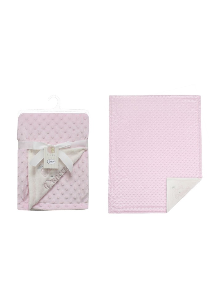Κουβέρτα Minky Bubble bebe 420 gr/m² Princess 34 75X100 Pink 100% Polyester Κουβέρτα Minky Bubble bebe 420 gr/m² Princess 34 75X100 Pink 100% Polyester
