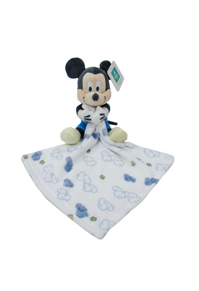 Λούτρινο Disney Home με Πανάκι Παρηγορίας Coral Fleece Εμπριμέ bebe Mickey 36 Ύψος 25 cm White-Blue 100% Polyester Λούτρινο Disney Home με Πανάκι Παρηγορίας Coral Fleece Εμπριμέ bebe Mickey 36 Ύψος 25 cm White-Blue 100% Polyester