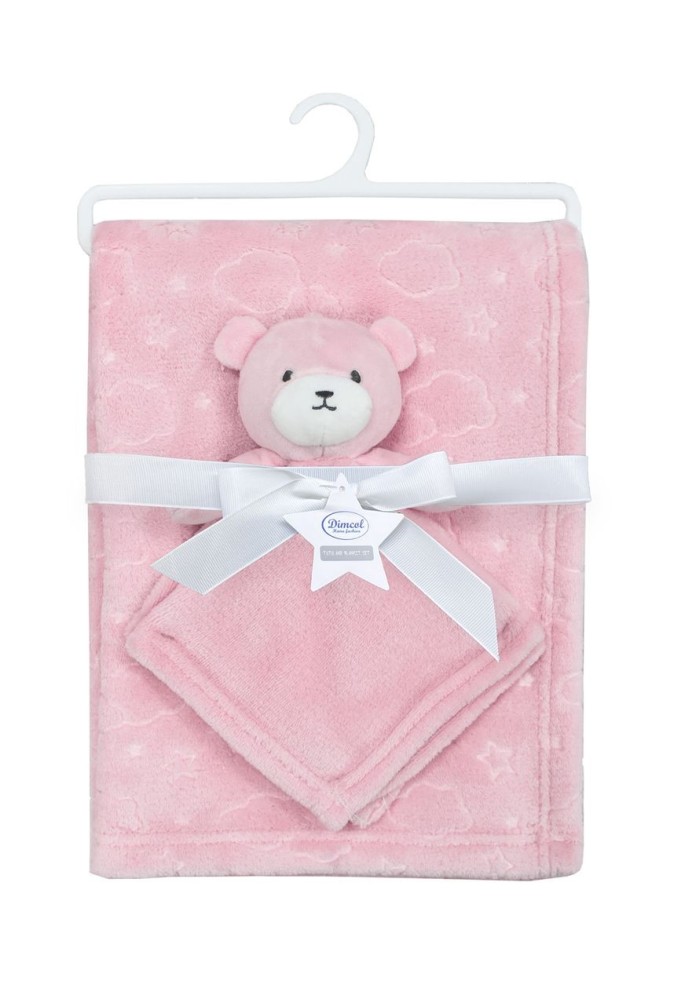 Νάνι-Πανάκι Παρηγοριάς bebe σετ 2 τεμ. Bear 08 33X33 & Κουβέρτα Coral Fleece 75X100 cm Pink 100% Polyester Νάνι-Πανάκι Παρηγοριάς bebe σετ 2 τεμ. Bear 08 33X33 & Κουβέρτα Coral Fleece 75X100 cm Pink 100% Polyester