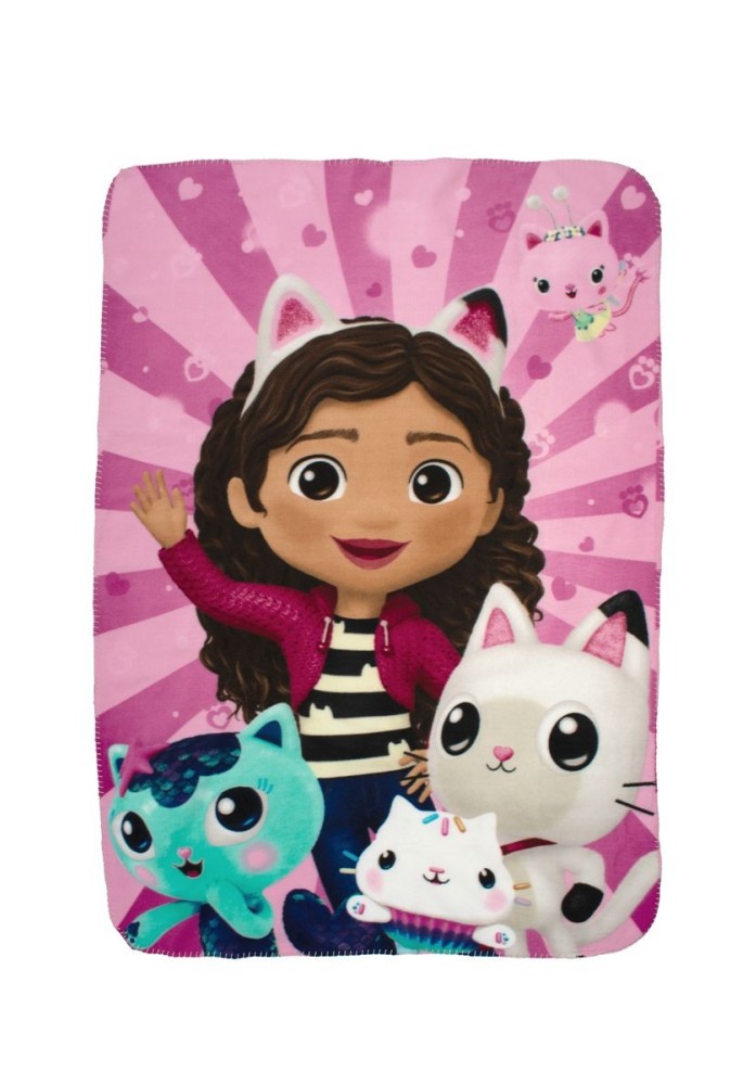 Κουβέρτα Fleece DreamWorks Gabby's Dollhouse 30 100X140 Pink 100% Polyester Κουβέρτα Fleece DreamWorks Gabby's Dollhouse 30 100X140 Pink 100% Polyester