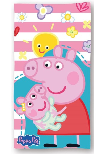 Πετσέτα Θαλάσσης Quick Dry Hasbro Peppa Pig 821 70X140 White-Pink 100% Microfiber Πετσέτα Θαλάσσης Quick Dry Hasbro Peppa Pig 821 70X140 White-Pink 100% Microfiber
