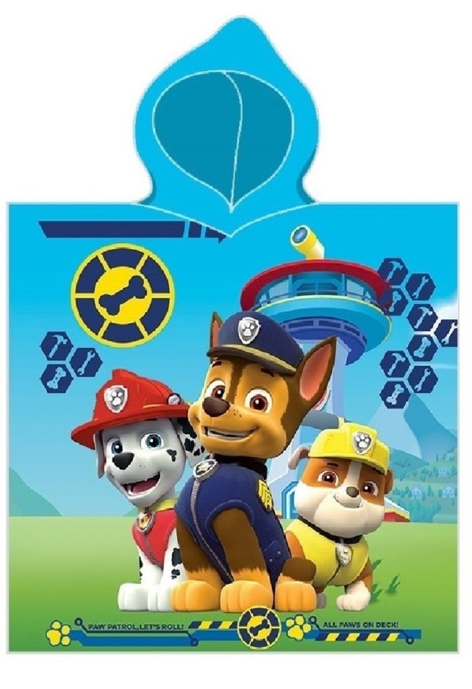 Πόντσο Θαλάσσης Quick Dry Nickelodeon Paw Patrol 203 50X100 Sky Blue 100% Microfiber Πόντσο Θαλάσσης Quick Dry Nickelodeon Paw Patrol 203 50X100 Sky Blue 100% Microfiber