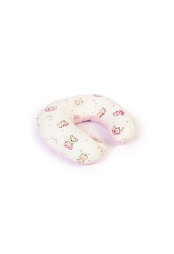 Μαξιλάρι Θηλασμού bebe Bear's Nest 04 60x50x15 White-Pink 100% Cotton Μαξιλάρι Θηλασμού bebe Bear's Nest 04 60x50x15 White-Pink 100% Cotton